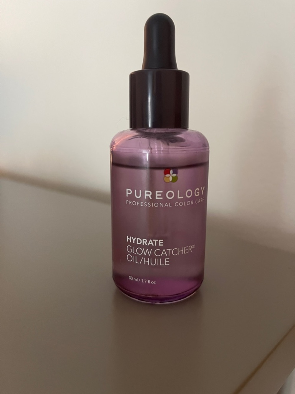 Pureology Hydrate Glow Catcher Oil - Lavender Purple Bottle